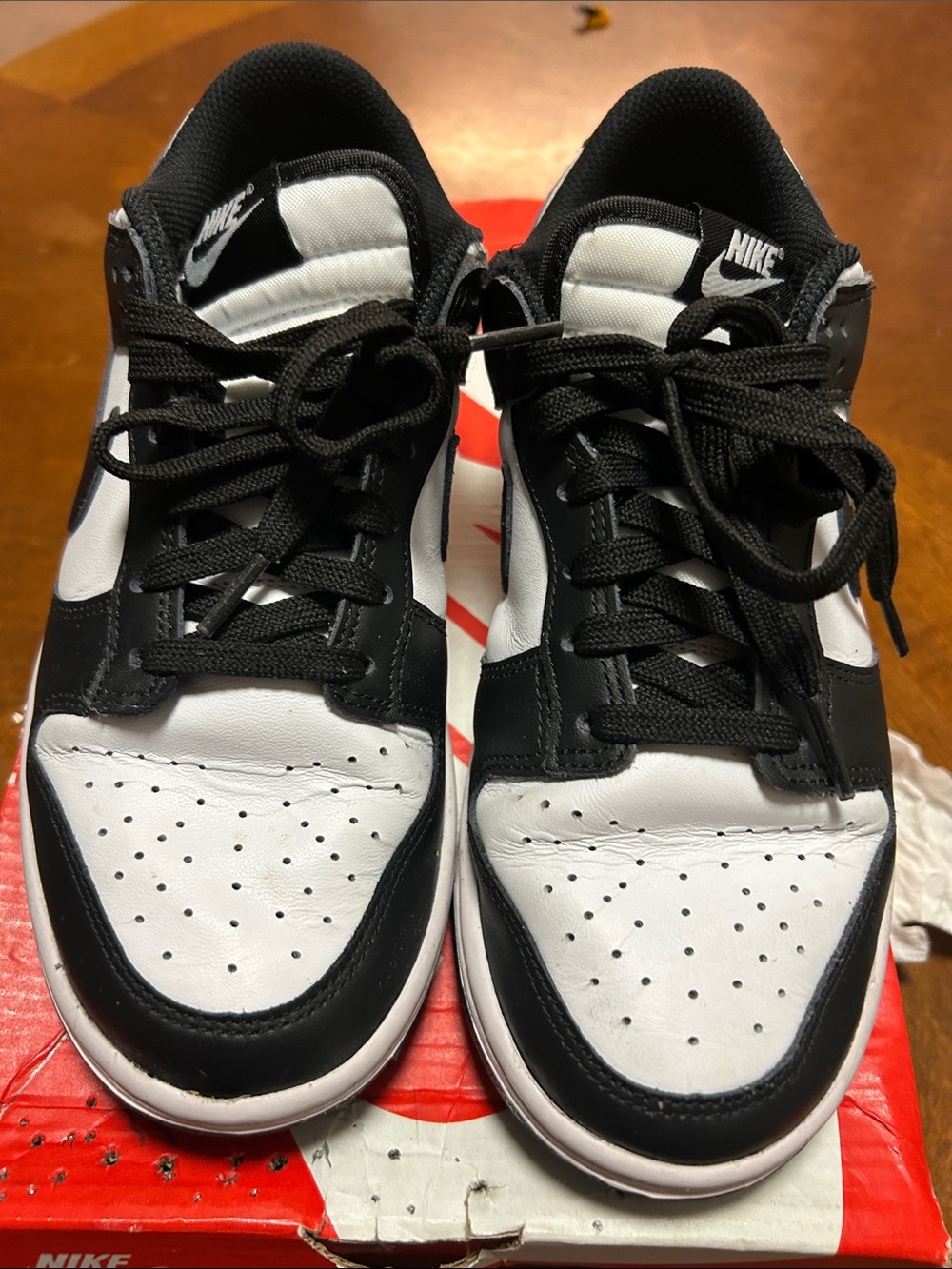Nike Women’s Black and White Dunk Low Sneakers